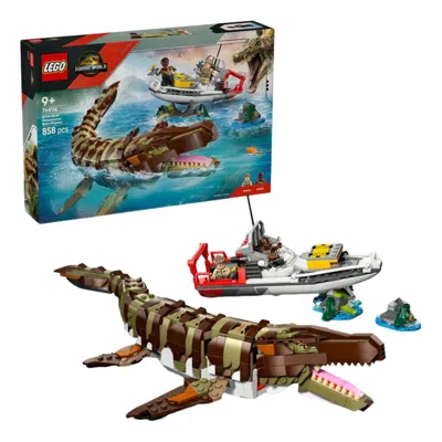 Lego Brick-built Mosasaurus Boat Mission In Multi
