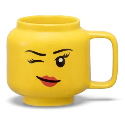 Lego : Ceramic Mug Large - Winking Girl- 17.9oz (530 Ml), Classic Yellow Minifigures Head