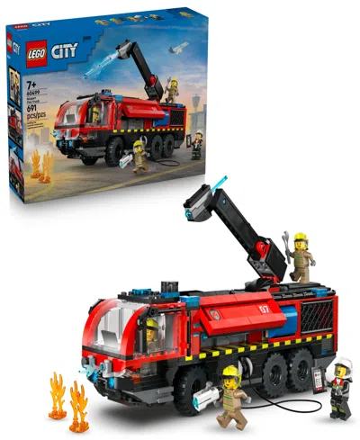 Lego City Airport Fire Truck Toy Building Set 60499, 691 Pieces In Multi