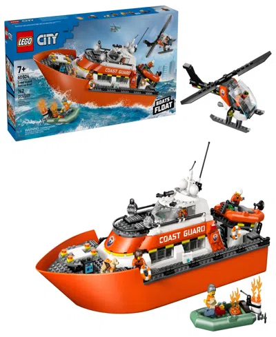 Lego City Coast Guard Rescue Boat Helicopter Building Set 60504, 742 Pieces In Transparent
