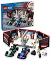 Lego City F1 Garage And Mercedes-amg And Alpine Cars Toy 60444, 678 Pieces In Multi Color