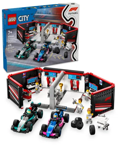 Lego Kids' City F1 Garage And Mercedes-amg And Alpine Cars Toy 60444, 678 Pieces In Multi Color