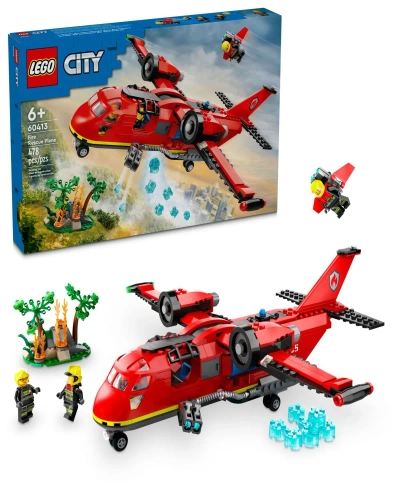 Lego City Fire Rescue Plane Toy For Kids Set 60413, 478 Pieces In Multicolor