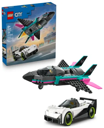 Lego City Jet Vs. Car Building Toy 60489, 259 Pieces In Multi