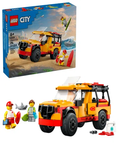 Lego Kids' City Lifeguard Beach Rescue Truck Building Toy 60453, 214 Pieces In Multi Color