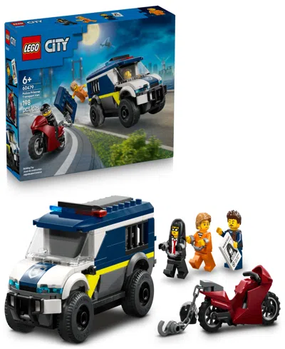 Lego City Police Prisoner Transport Van Building Toy 60479, 198 Pieces In Blue