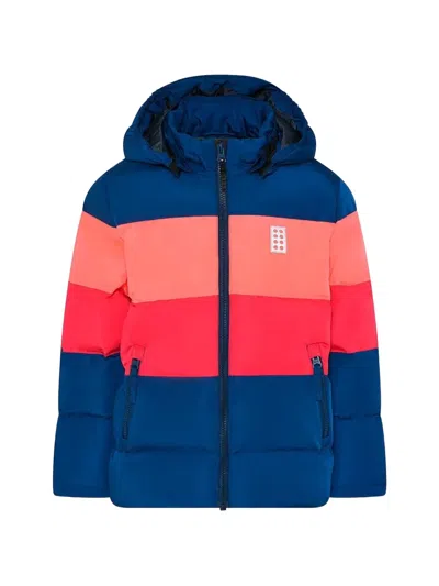 Lego Kids' Colour-block Hooded Jacket In Blue