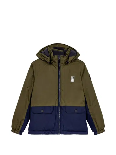 Lego Kids' Colourblock Hooded Jacket In Green