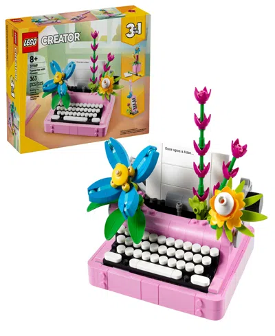 Lego Kids' Creator 3 In 1 Typewriter With Flowers Building Toy 31169, 363 Pieces In Multi Color
