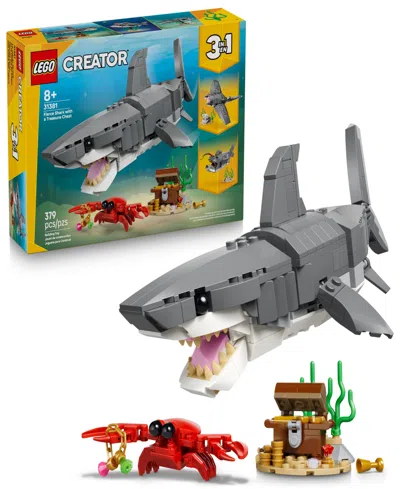 Lego Creator Fierce Shark With A Treasure Chest Building Toy 31381, 379 Pieces In Pattern