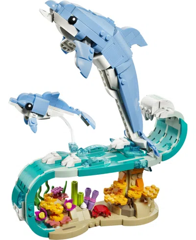 Lego Creator Sea Animals Beautiful Dolphins Toy 31385 In Blue