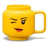 Lego ® Dupc  Classic Yellow Minifigures Winking Girl Ceramic Mug, 17.9oz In Yellow