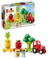 Lego Duplo 10982 My First Fruit & Vegetable Tractor Toy Learning Building Set In Multicolor