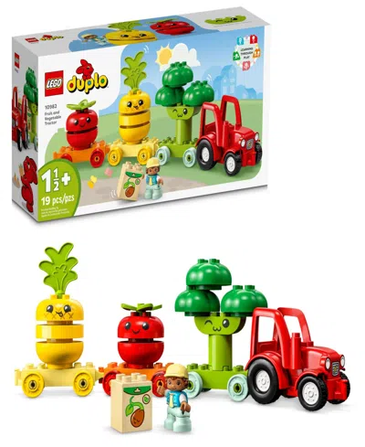Lego Duplo 10982 My First Fruit & Vegetable Tractor Toy Learning Building Set In Multicolor