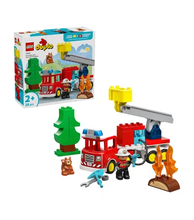 Lego Kids' Duplo Fire Truck With Hose And Firefighter 10473 In Multi