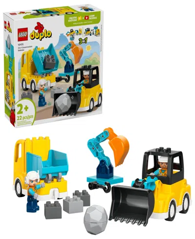 Lego Duplo Town 3 In 1 Construction Vehicles 10475 Building Kit, 22 Pieces In Multi