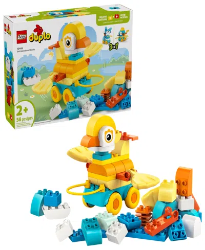 Lego Duplo Town 3 In1 Animals On Wheels 10448 Toy Building Set, 58 Pieces In Multi
