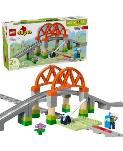Lego Kids' Duplo Town Train Bridge And Tracks Expansion Set In Multi
