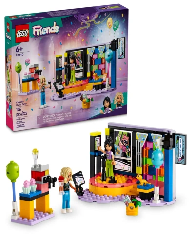 Lego Friends Karaoke Music Party Pretend Play Set 42610, 196 Pieces In Multicolor
