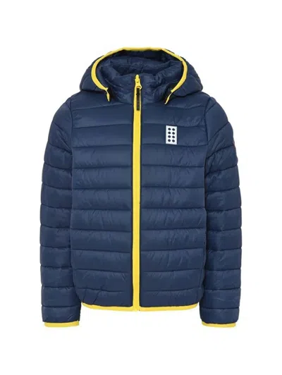Lego Kids' Hooded Quilted Jacket In Blue