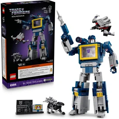 Lego Icons 10358 Transformers: Soundwave Building Set W/sound Effects, 1505 Pieces, 18+ In Blue
