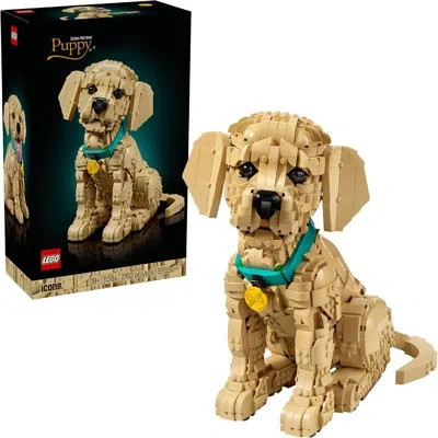 Lego Icons 11384 Golden Retriever Puppy    Building Set, For Ages 18+, 2102 Pieces In Brown