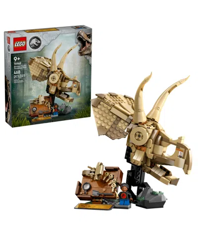Lego Jurassic World Dinosaur Fossils Triceratops Skull Model Set In Multi
