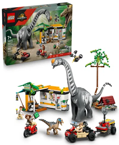 Lego Jurassic World Raptor Titanosaurus Tracking Mission Toy 76973, 582 Pieces In Multi