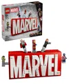 Lego Marvel Logo Minifigures Collectible Buildable Set In Red