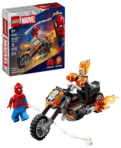 Lego Marvel Spider-man Vs. Ghost Rider Motorcycle Building Toy 76335, 72 Pieces In Transparent