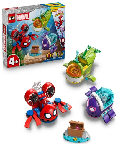 Lego Marvel Spidey And His Amazing Friends Spidey: Underwater Vehicles Building Toy 11207, 154 Pieces In Gold
