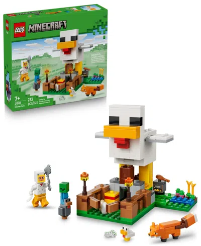 Lego Minecraft Chicken Farm Building Toy 21585, 233 Pieces In Transparent