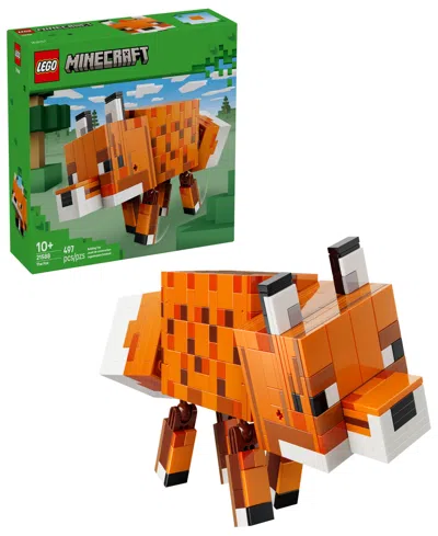 Lego Kids' Minecraft The Fox Building Toy 21588, 497 Pieces In Red