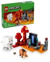 Lego Minecraft The Nether Portal Ambush Building Toy 21255, 352 Pieces In Multicolor