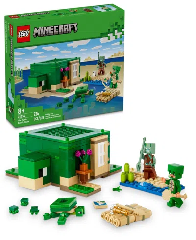 Lego Minecraft The Turtle Beach House Construction Toy 21254, 234 Pieces In Multicolor