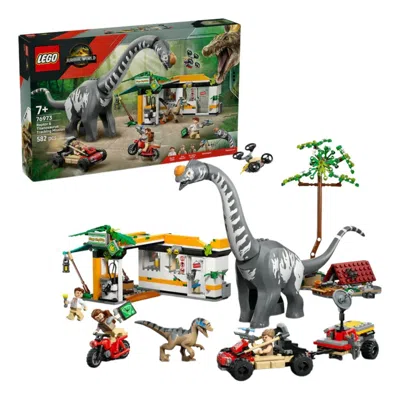 Lego Raptor & Titanosaurus Tracking Mission In Multi