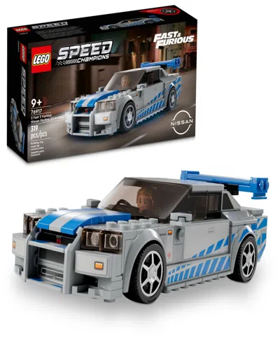Lego Speed Champions 2 Fast 2 Furious Nissan Skyline Gt-r R34 76917 Toy Building Set, 319 Pieces In Multi