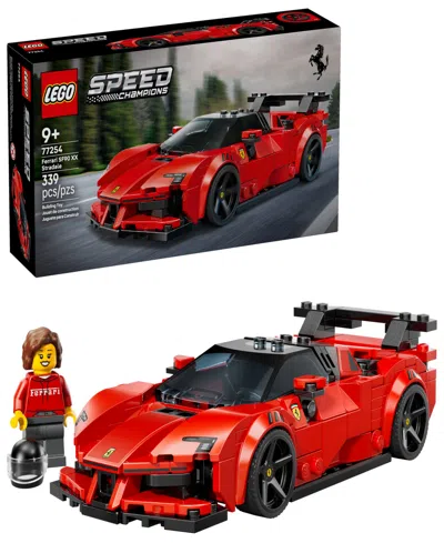 Lego Speed Champions Ferrari Sf90 Xx Stradale Sports Car Building Toy 77254, 339 Pieces In Red