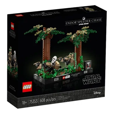 Lego Star Wars Endor Speeder Chase Diorama In Black