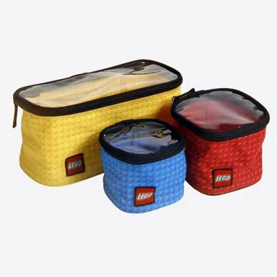Lego ® Storage 3 Piece Fabric Cube Or Bin Set In Blue;red;yellow