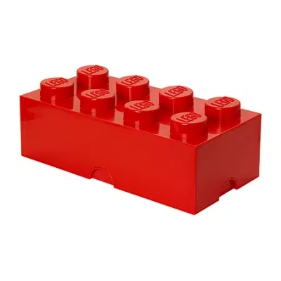 Lego Storage Brick 8 Bright Red Toy Box In Transparent