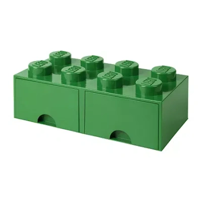 Lego Storage Brick Drawer 8 Dark Green Toy Box In Transparent