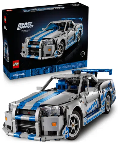 Lego Technic 2 Fast 2 Furious Nissan Skyline Gt-r R34 Car 42210, 1410 Pieces In Multi