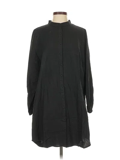 Pre-owned Legoe. Heritage 3/4 Sleeve Button Down Shirt In Black