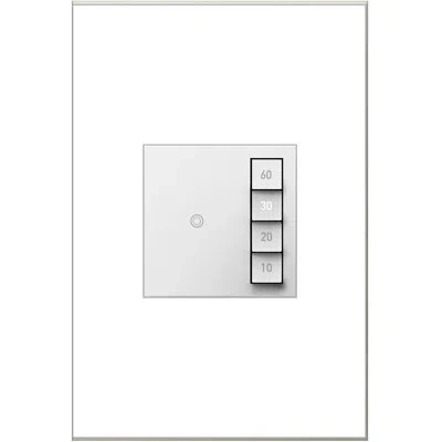 Legrand Adorne® 4 Button Countdown Timer Switch With Microban In White