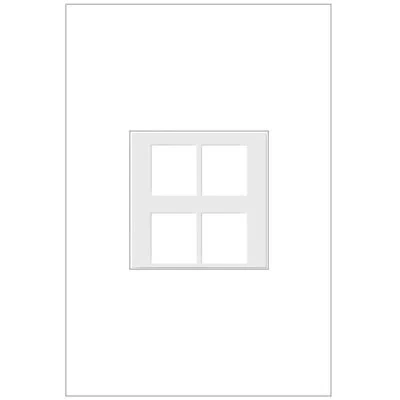 Legrand Adorne® 4 Port Keystone Connectivity Wall Plate Insert In White