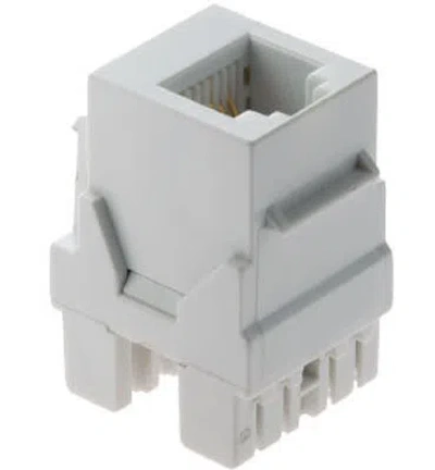 Legrand Adorne Acrj25m1 Rj25 Phone Jack 1.52in Magnesium White In Gray