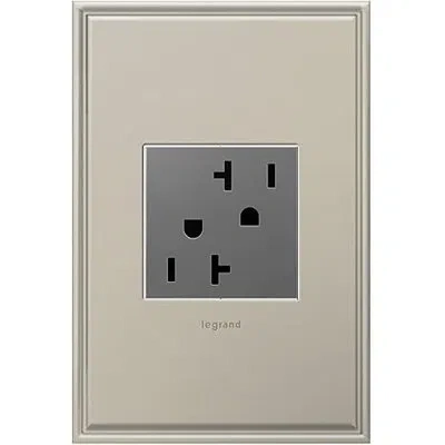 Legrand Adorne Artr202m4 Tamper-resistant Outlet, 20a In Magnesium Finish In Gray