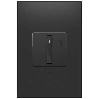 Legrand Adorne Graphite Whisper Dimmer With Wall Plate In Black
