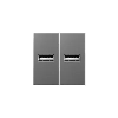 Legrand Adorne Magnesium Outlet, Half Size In Gray